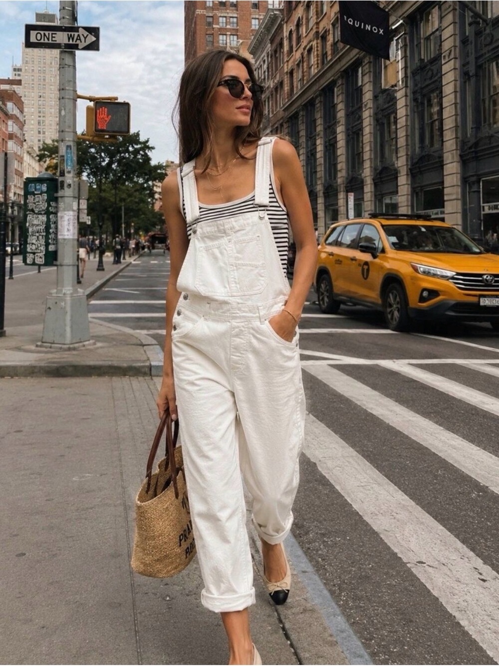 Free People Ziggy Off- White Denim Overalls